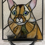 猫さんの似顔絵ステンドグラス　