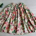 ★YUWA花柄ギャザー後開きブラウス