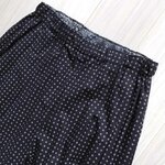 送料無料★かすりドットギャザーワイドスカンツ