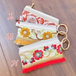 【ミニ】インド刺繍のファスナーポーチ