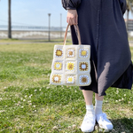 春夏バッグ　クロシェ編みトートバッグ　『レモンティ』