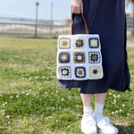 春夏バッグ　クロシェ編みトートバッグ　『カフェラテ』