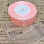 ミルキーピンク　♡ 幅広 オーガンジーリボン     6メートル 