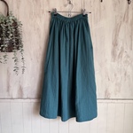 【4/17限定価格】ガーゼ ギャザースカート グリーン
