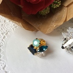 swarovski～夏色のピンブローチ