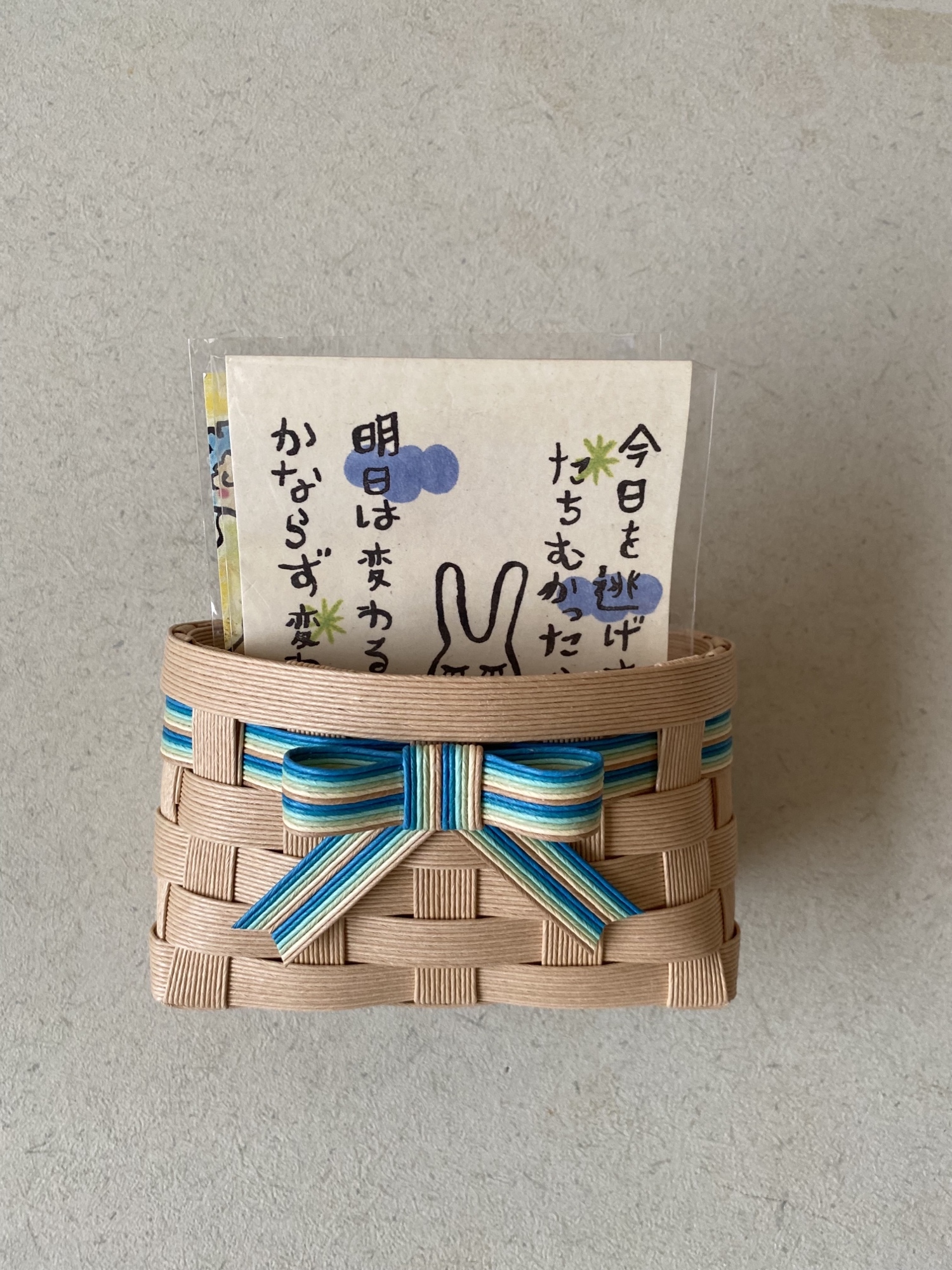 初心者向け クラフトバンド 壁掛けバスケットのキット - HONEY