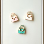 送料無料！2個セット〜バッグデザイン お飾り♡ホワイト♡ミニチュア ポーチ アクセサリー