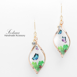 クローバーと蝶(790) ピアス/イヤリング/ノンホールピアス/樹脂ピアス