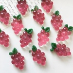 10個セット/ぶどう・葡萄デコパーツ・ドブドウアクリル貼り付けパーツ・ハンドメイドやアクセサリー制作に！／型番D100（10個）