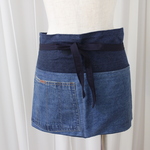 ポケット５個！ガーデニングエプロン（デニムリメイク）