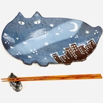 太猫皿 特大　星降る街角