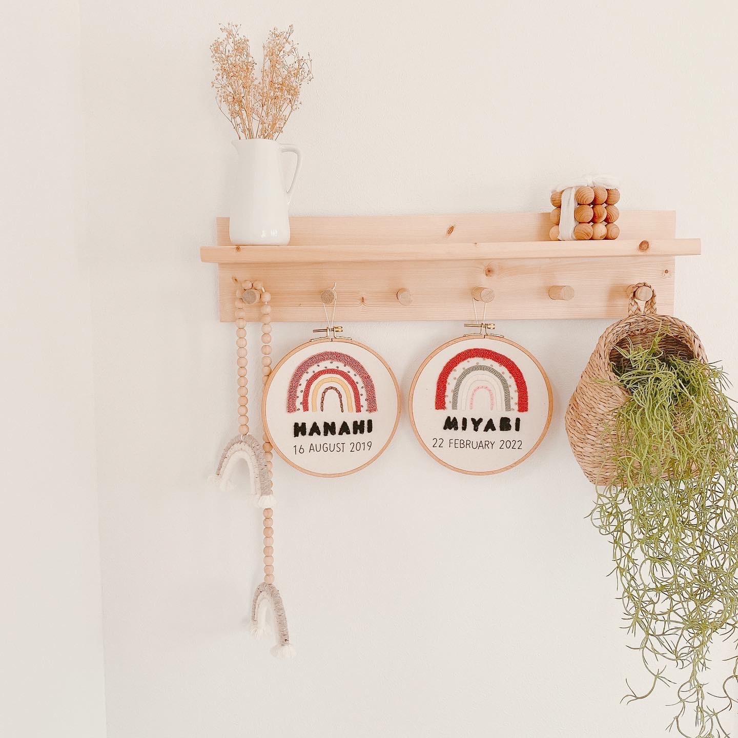 パンチニードル お名前刺繍 バースボード 刺繍枠 - eca.made