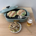 20時販売開始します。ホットプレート水色　ミニチュアお好み焼きセット