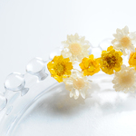＜Rosie～花の輪～＞小花◎ピアス◎ホワイト×イエロー/白×黄