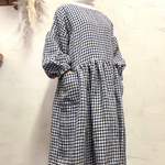 【予約販売】ギンガムチェックの割烹着 