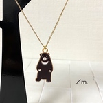 -23- ツキノワグマのネックレス／gold
