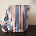 ストライプのショルダー　ブルー