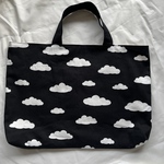moondrop707様オーダー品☆もくもくくも柄レッスンバッグ☆シンプル