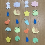 カエルの雨降りガーランド