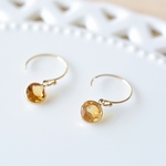 〈SALE〉シトリン〈14ｋｇｆチャーム〉のピアス