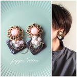 アンティークピアス/イヤリング モードフラワー