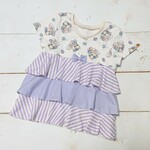 105～120サイズ 3段フリルTシャツ りす ドーナツ 