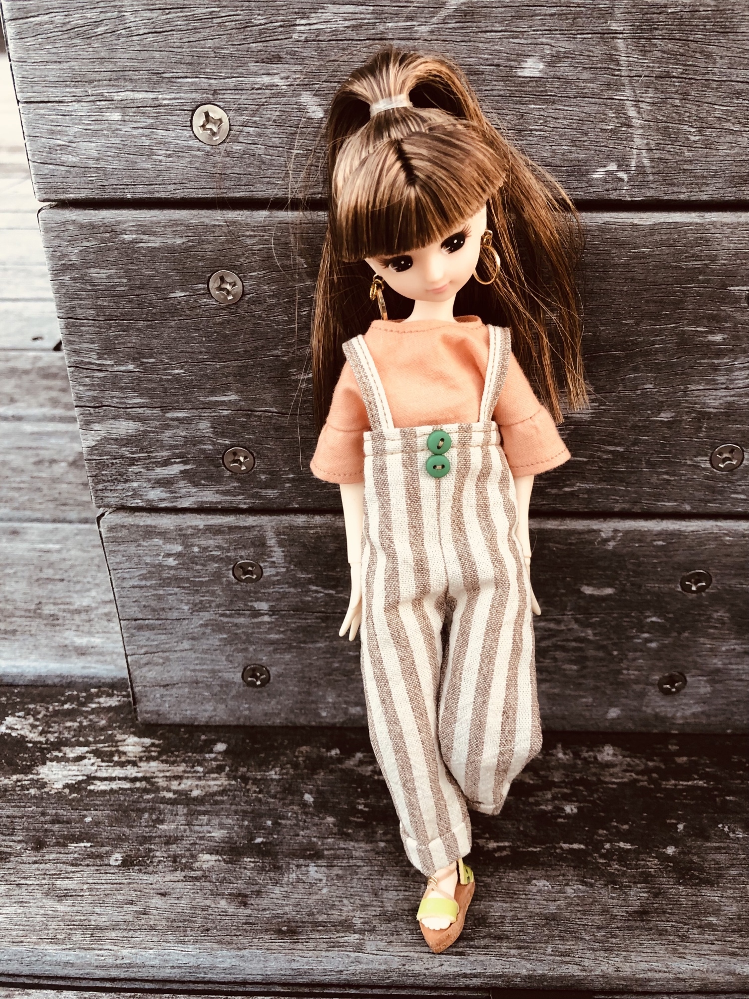 りん子　リカちゃんの服 ハンドメイド リカちゃんハンドメイド服☆純白レースの音符ドレス♬.*゜