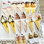 🎀新作🎀今なら選べるおまけ付き❤️16枚❤️可愛いアイス❤️ダイカットいろいろセット