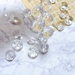 【20個】【16mm】大ぶり　鈴丸　ビーズ　 クリア　ドロップ　アクセサリパーツ ハンドメイド　DIY