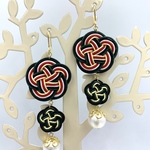 梅結びの2連ピアス 専用