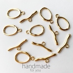 デザインマンテル オーバル 12×19mm ゴールド（6セット）