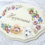 ご予約品❤フルーツ＆ローズ＆Dogのドアプレート(送料込み）