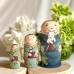  【bayami様専用ページ】浮世絵猫マトリョーシカ（青）3個組