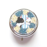 猫さんピルケース「紫陽花」