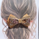 【再販】インド刺繍リボン✲*ﾟバレッタ・ヘアクリップ・キークリップ