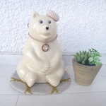 しろくま貯金箱　ミナペルホネン　タンバリン　マット　ハンドメイド