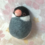 【送料無料】羊毛フェルト・さくら文鳥　マグネット