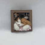 りんさま専用　うとうとわんちゃん、ねこちゃんのミニフレーム　オーダーメイド　羊毛フェルト