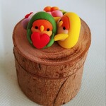 コザクラインコさんの木の小物入れ