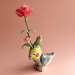 カーネーションのオカメインコ(シナモン)