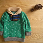 ショールカラープルオーバーricca green＊90size
