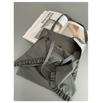 TOTE BAG  グレイッシュカーキ　ふわっとフリル　トートバッグ