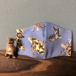 ウミガメさん大好き！　子ども用立体マスク(園児〜低学年向け) キッズマスク　男の子マスク　幼稚園　保育園　かっこいい　カメ　ブルー