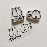 【オーダーメイド】ハムスター🐹の名前入り消しゴムはんこ🐾