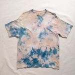 送料無料 "Coloring" 藍染+泥染Tシャツ オーガニックコットン使用　絞り染め 染色