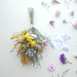 𖦞母の日ギフト𖦞 ミックスブルーのミニスワッグ 