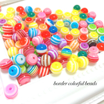 100個♡カラフルボーダービーズ