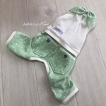 オーダーで♪天使の羽リボン＊ミントグリーンドットパンツ