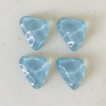 Clear Light Blue Water Faceted Triangle Cabochons