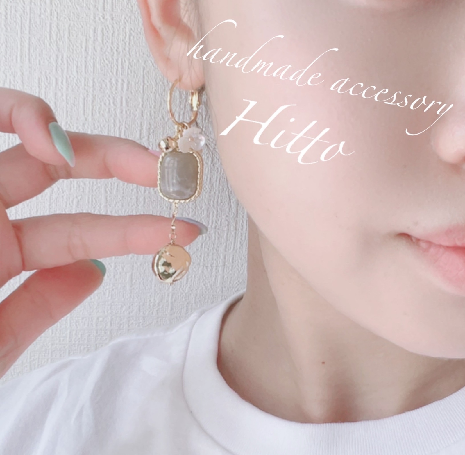 Hand madeピアス＊リトルウッズとべっこう風フラワーピアス （2月新作 
